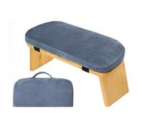 Milageto Sgabello da Meditazione con Cuscino Basso Sgabello con Imbottitura Co Inginocchiatoio per Preghiera, Azzurro, 28 Con Borsa