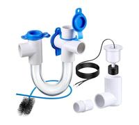 Milageto Sifone per condensa Scarico condensa Multiuso Comodo con Spazzola Sifone a U in PVC per condizionatore d' condizionata Casa, Style a