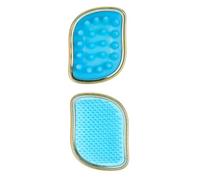 Milageto Spazzola massaggiante in silicone per cuoio capelluto, pettine 2 in 1 per capelli, spazzola per shampoo, esfoliante per cuoio capelluto, Oro Nero