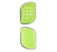 Milageto Spazzola massaggiante in silicone per cuoio capelluto, pettine 2 in 1 per capelli, spazzola per shampoo, esfoliante per cuoio capelluto, Bianco