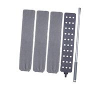 Milageto Spazzola per spolverare retrattile per fessure, professionale, comoda, lavabile, con 3 panni in microfibra per la pulizia, 1.4 M