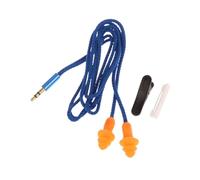 Milageto Spina per le orecchie Cuffie Auricolari da 3,5 mm con filo Spina per l'orecchio con filo Auricolari da lavoro Tappi per le orecchie per concerti Nuoto, Blu 70 Cm