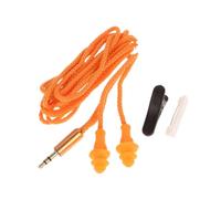 Milageto Spina per le orecchie Cuffie Auricolari da 3,5 mm con filo Spina per l'orecchio con filo Auricolari da lavoro Tappi per le orecchie per concerti Nuoto, Giallo 70 Cm
