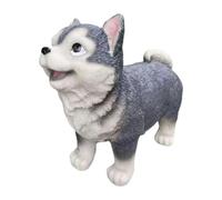 Milageto Statua di Cane Carino, Modello Animale, Figura in Resina, Divertente, Piccola, da Collezione, figurina di Husky Siberiano in Piedi, Decorazione per