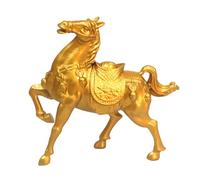 Milageto Statua di cavallo in stile cinese, statuetta di cavallo, decorazione da scrivania, opera d'arte, scultura di animali, arredamento per la casa, 7.5 Cm X 8 Cm