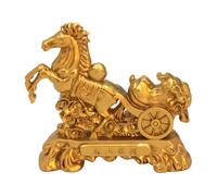 Milageto Statua di cavallo in stile cinese, statuetta di cavallo, decorazione da scrivania, opera d'arte, scultura di animali, arredamento per la casa, 8 Cm X 8.5 Cm