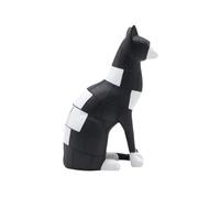 Milageto Statua di Gatto, Decorazione per la Stanza, Piccola, Carina, Regalo, figurina di Animale per Soggiorno, Paesaggio, Interno, Esterno, libreria, Nero