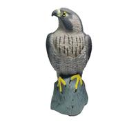 Milageto Statua Esca spaventapasseri Occhio Realistico deterrente per Uccelli Falco Scultura protettore da Giardino per Recinzione Piscina, Occhi Gialli Neri