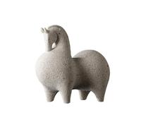 Milageto Statuetta con Angelo Protettore | Finitura Ruvida Effetto Pietra, in Resina, Stile Moderno Minimalista, Scultura con Base Rettangolare, per Mobile TV, S