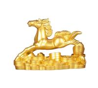 Milageto Statuetta di cavallo della ricchezza, fatta a mano, moderna, artistica, per la decorazione della camera degli ospiti, per ufficio, regalo, E