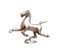 Milageto Statuetta di cavallo in corsa in ottone, decorazione per la casa Feng Shui, mini scultura di animali, ornamento di cavallo per centrotavola, ufficio,