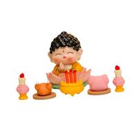 Milageto Statuetta Fengshui Dei Cartoni Animati, Centrotavola Da Collezione per Ornamenti Del Capodanno Cinese, Graziosa Scultura per Il Cruscotto Della Camera, Budda