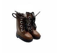 Milageto Stivali per Bambola Scarpe Accessori Calzature Stivaletti con Cerniera Dietro E Lacci Realistici Adatti per Bambole Snodate 30cm 1/6 Creazioni Moda, Marrone
