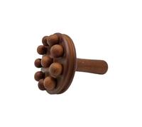 Milageto Strumento per massaggio a forma di Spazzola per massaggio in legno 10 Testa di massaggio rotonda convessa Massaggiatore per tutto il corpo per