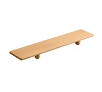 Milageto Supporto da Scrivania Rialzo per Computer Base Schermo Ripiano Laptop Realizzato in Legno Massello Nera Piedini Sferici Antigraffio Spazio per, Faggio, 100 20 5