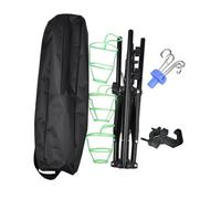 Milageto Supporto per asta portaflebo regolabile portatile con 4 ganci, supporto per sacca portaflebo rimovibile e pieghevole per letto, comodino, assistenza, con Gancio