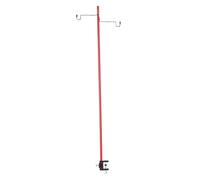 Milageto Supporto per Lanterna da Campeggio in Lega di Alluminio, per Esterni, da Giardino, con Gancio Staccabile, per Picnic, Zaino in Spalla, palo Luminoso, Rosso