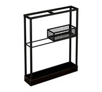 Milageto Supporto per Racchette da Badminton e Tennis, Robusto e Durevole, Grande capacità, Facile da installare, Organizer Multiuso, Nero