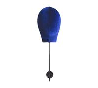Milageto Supporto per testa di parrucca, supporto per cappelli, espositore per styling, robusto per parrucche, testa di manichino, modello per sciarpe, Blu