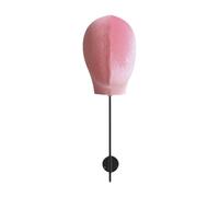 Milageto Supporto per testa di parrucca, supporto per cappelli, espositore per styling, robusto per parrucche, testa di manichino, modello per sciarpe, Rosa