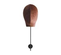 Milageto Supporto per testa di parrucca, supporto per cappelli, espositore per styling, robusto per parrucche, testa di manichino, modello per sciarpe, Marrone