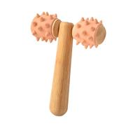 Milageto T -forma massaggiatore con rulli scanalati a doppia testa a doppia testa rulli per il corpo a levano a leva per le gambe delle spalle corpo, Rosa