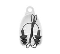Milageto Tappi per le orecchie in morbido silicone con cancellazione del rumore con scatola di immagazzinaggio Tappi per le orecchie con filo Tappi per le, nero