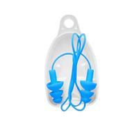 Milageto Tappi per le orecchie in morbido silicone con cancellazione del rumore con scatola di immagazzinaggio Tappi per le orecchie con filo Tappi per le, Blu