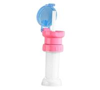 Milageto Tappo di conversione per beccuccio per bottiglia d'acqua con cannuccia, tappo di copertura a torsione per bambini piccoli, per viaggi, auto, Blu Rosso