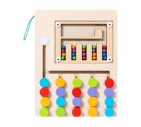 Milageto Tavola Puzzle con Perline Mobili Educativo Puzzle a Movimento di Perline con Penna Tattile Busy Board Pedagogico per Bambini Piccoli,