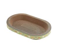 Milageto Tiragraffi Ovale per Gatti, Protezione per mobili, Artiglio Resistente ai Graffi, bacinella Traspirante, Nido tiragraffi, 53x37 Cm