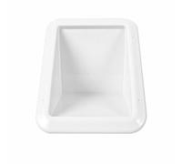Milageto Vano Portaoggetti da Incasso, Bianco, Senza Coperchio | Plastica Alta Resistenza, Sportello di Accesso con Coperchio Incernierato, Incorporato, per Barca