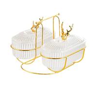 Milageto Vassoio Da Portata Diviso, Piatto Da Portata Compatto E Riutilizzabile, Robusto Piatto per, Contenitore per Matrimoni, Chiaro