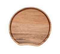 Milageto Vassoio da portata, piatto da frutta, piatto da tè, caffè, snack, vassoio rotondo rustico in legno, tagliere per il pane, per il tè, piano di lavoro, Piccolo