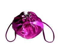 Milageto Zaino con coulisse per palla da ginnastica, borsa da ballo leggera e alla velluto, per sport, palestra, nuoto, scuola, regalo di compleanno, Claret L