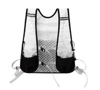 Milageto Zaino da Corsa con Gilet di idratazione, Multiuso, Borsa Sportiva per Esterni, Zaino idrico per Gare, Campeggio, Arrampicata, maratone, sentieri, White L 45x36x1cm