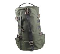 Milageto Zaino per Attrezzatura da Pesca, Borsa Cilindrica per Canna da Pesca, Portatile E Resistente, con Porta Scomparto per Attrezzatura da Campeggi, Verde