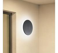 Milagro Lighting Applique a LED Disk, Ø 25 cm, nero, plastica, IP65, CCT Milagro Lighting