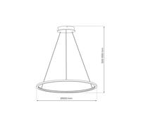 Milagro Lighting Lampada LED a sospensione Saturno, Ø 100 cm, color oro, a 1 luce, 4.000 K Milagro Lighting