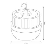 Milagro Lighting Lampada LED solare Ufo, portatile, plastica, nero/bianco Milagro Lighting
