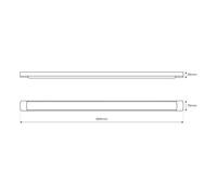 Milagro Lighting Plafoniera LED Batten, lunghezza 90 cm, alluminio, bianco, 4.000 K Milagro Lighting