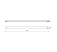 Milagro Lighting Plafoniere LED Batten, lunghezza 120 cm, alluminio, bianco, 4.000 K Milagro Lighting