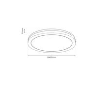 Milagro Lighting Plafoniere LED Marlon, Ø 40 cm, nero, plastica, IP54 Milagro Lighting