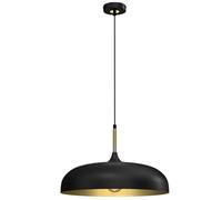 Milagro Lincoln - Lampada a sospensione, 45 cm, stile Scandi, realizzata a mano, con finitura dorata all'ombra interna, 1XE27
