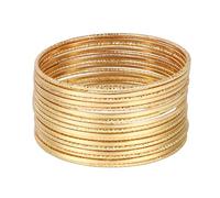 MILAKOO 17PCS braccialetti placcati in oro indiano Bollywood moda esotica Bangle Cuff per le donne