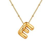 MILAKOO A-Z Bubble Letter Necklace Collane Iniziali a Catena d'oro con Ciondolo a Forma di Lettera a Palloncino Collana di Lettere Iniziali da Donna