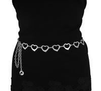MILAKOO Cuore Amore Link Catena Vita Per Le Donne Ragazze Y2k Hip Hop Moda Fascino Ciondolo Cintura Pancia