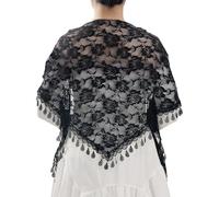 MILAKOO Sciarpa a Triangolo in Pizzo con Nappe da Donna Sciarpe da Sera per Feste Sciarpe da Sposa in Rete