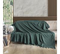 Milam London Copridivano Verde Per Divano Letto Doppio Formato Grande A 2 Posti - Coperta Verde Per Divani 200 X 230 Cm