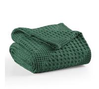 Milam London Copriletto king size | 100% cotone morbido coperta per letto | copridivano grande a 3 posti | collezione Joanna | verde smeraldo - 220 x 250 cm